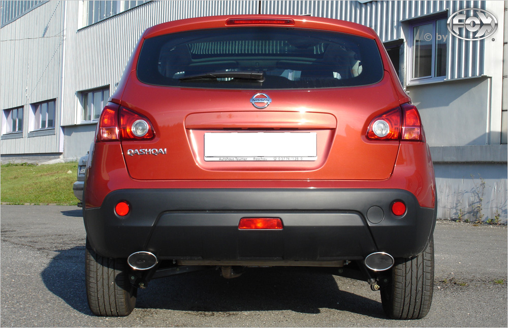 FOX Nissan Qashqai Benzin  Endschalldämpfer quer Ausgang rechts/links - 115x85 Typ 33 rechts/links