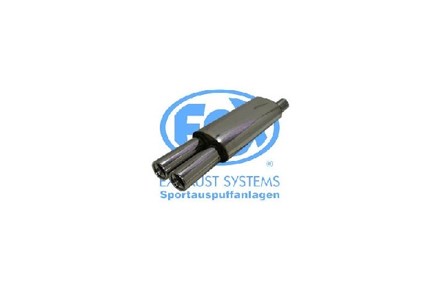 FOX Opel Astra F-CC  Endschalldämpfer 1-Punkt-Aufhängung - 2x80 