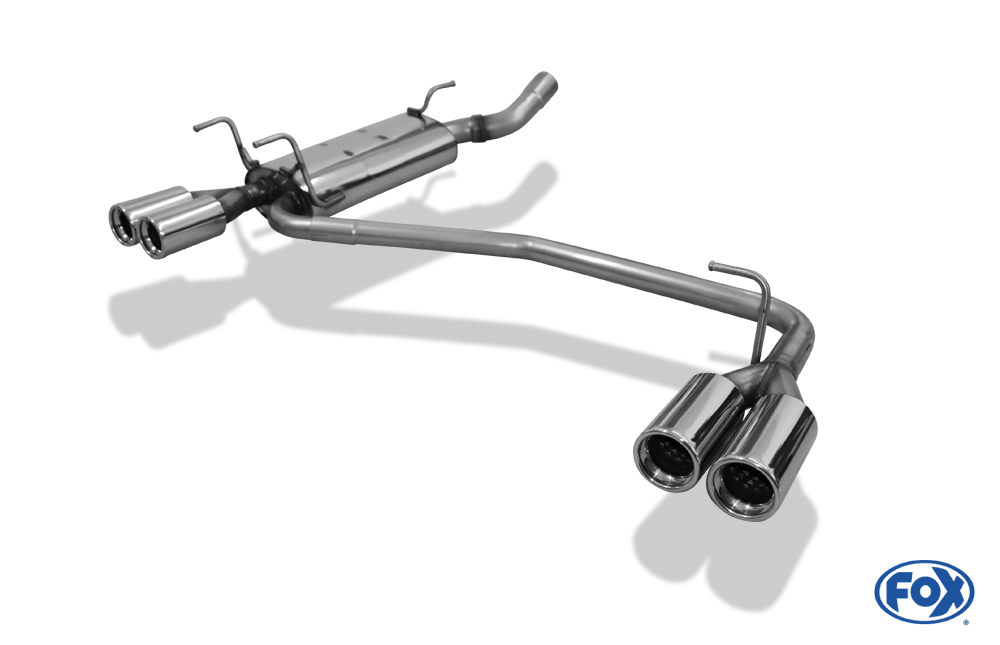 Opel Astra F Caravan Endschalldämpfer rechts/links 3-Punkt Aufhängung Ø63,5mm - 2x80 Typ 13 rechts/links