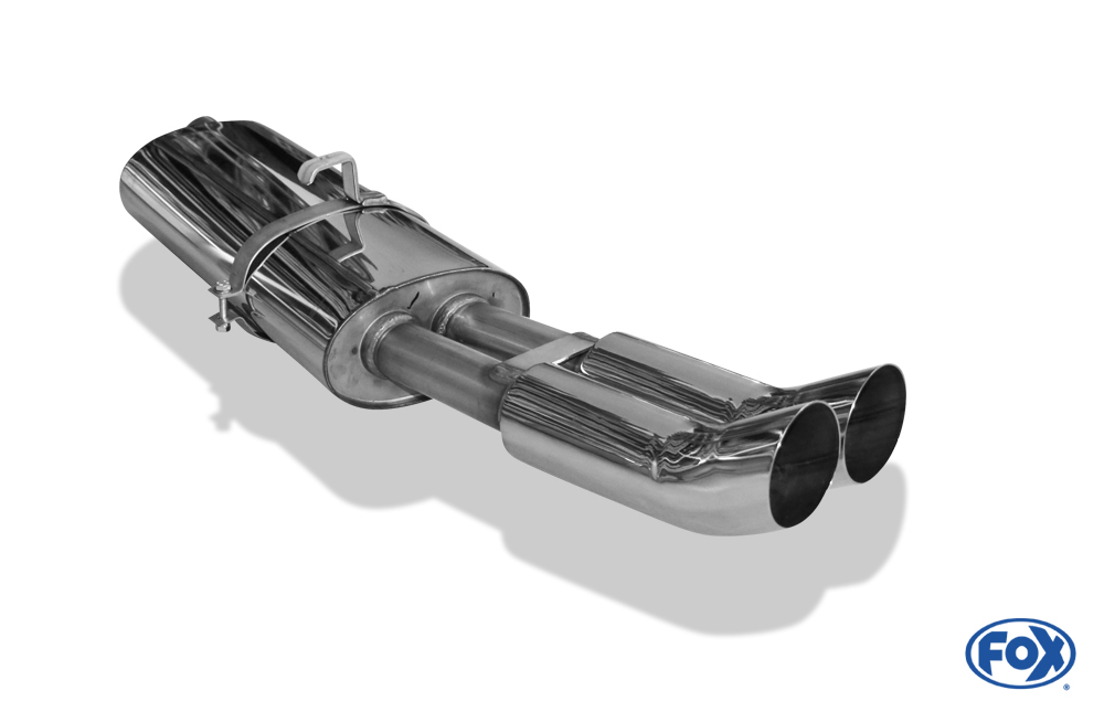 FOX Opel Astra F Stufenheck  Endschalldämpfer 1-Punkt-Aufhängung - 2x76 