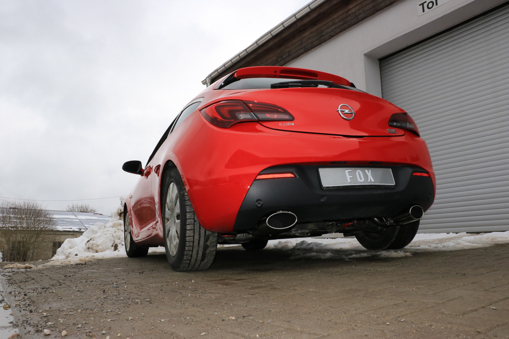Opel Astra J GTC Endschalldämpfer quer Ausgang rechts/links - 160x90 Typ 38 rechts/links