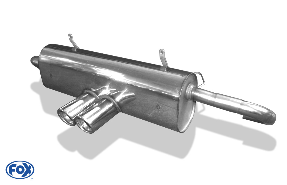 FOX Porsche Boxster Typ 986  Endschalldämpfer Ausgang mittig - 2x80 Typ 17