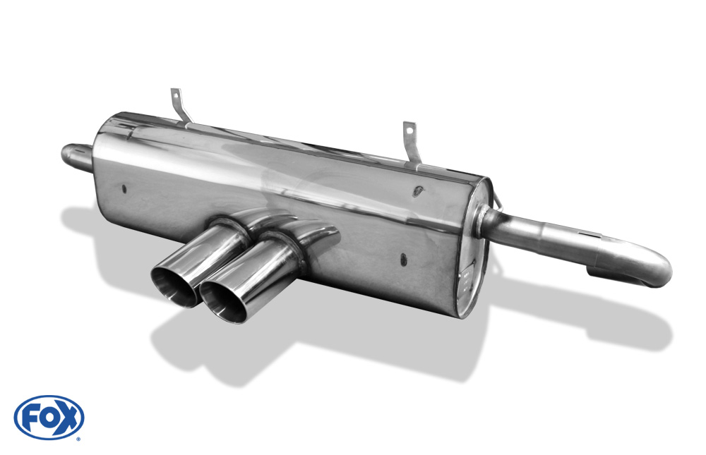 FOX Porsche Boxster Typ 986  Endschalldämpfer Ausgang mittig  - 2x80 Typ 25