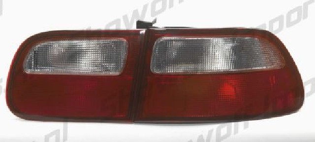 Honda Civic 3D 92-95 Red/White Lens Taillights OEMStyle