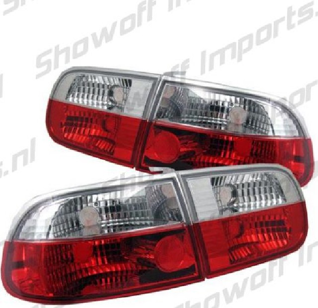 Honda Civic 92-95 2/4D Red/Clear G4 Taillights