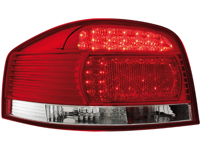 LED Rückleuchten Audi A3 8P 03-09 red/crystal