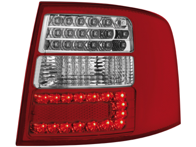 LED Rückleuchten Audi A6 4B Avant 12.97-01.05 red/crystal LED Rückleuchten Audi A6 4B Avant 12.97-01.05 red/crystal
