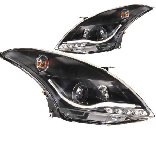 Suzuki Swift MK7 10+ Projector DRL Look Headlight Set Black