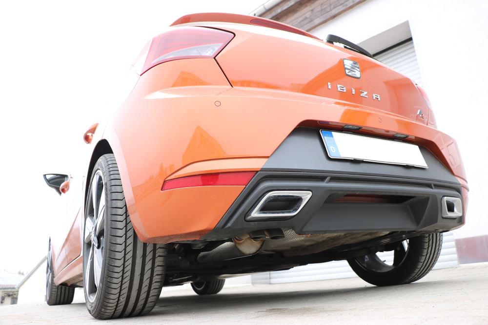 Seat Ibiza V - KJ Endschalldämpfer mit elektronischer Abgasklappe - Endrohre Dieseloptik