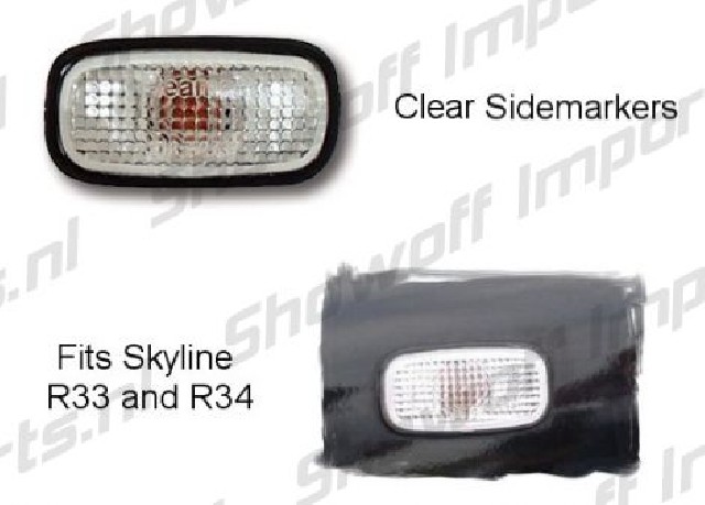 Nissan Skyline R33-R34 + Primera P11 Clear Sidemarkers