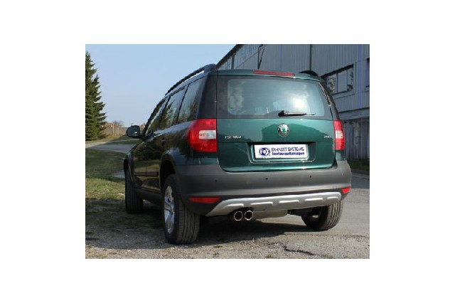 Skoda Yeti 5L - 4x4 Endschalldämpfer Ø70mm - 2x80 Typ 17