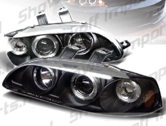 Honda Civic 92-95 4D 1-Piece Black Angeleye Headlights Sonar
