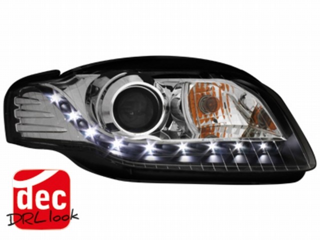 Tagfahrlicht-Optik Scheinwerfer AUDI A4 B7 (04-08) Xenon schwarz