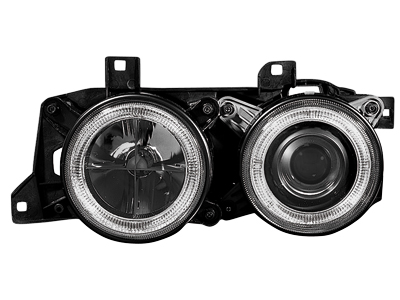 Scheinwerfer BMW 7er E32 88-92 2 Standlichtringe black