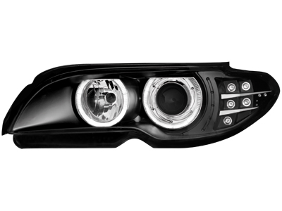 Scheinwerfer BMW 3er E46 2T 03-06 2 Standlichtringe black Scheinwerfer BMW 3er E46 2T 03-06 2 Standlichtringe black