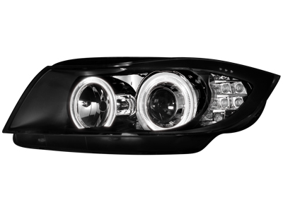 Scheinwerfer BMW 3er E90 2 Standlichtringe LED Blinker black Scheinwerfer BMW 3er E90 2 Standlichtringe LED Blinker black