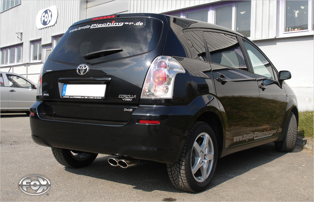 FOX Toyota Corolla Verso R1 Benzin  Endschalldämpfer - 2x88x74 Typ 32