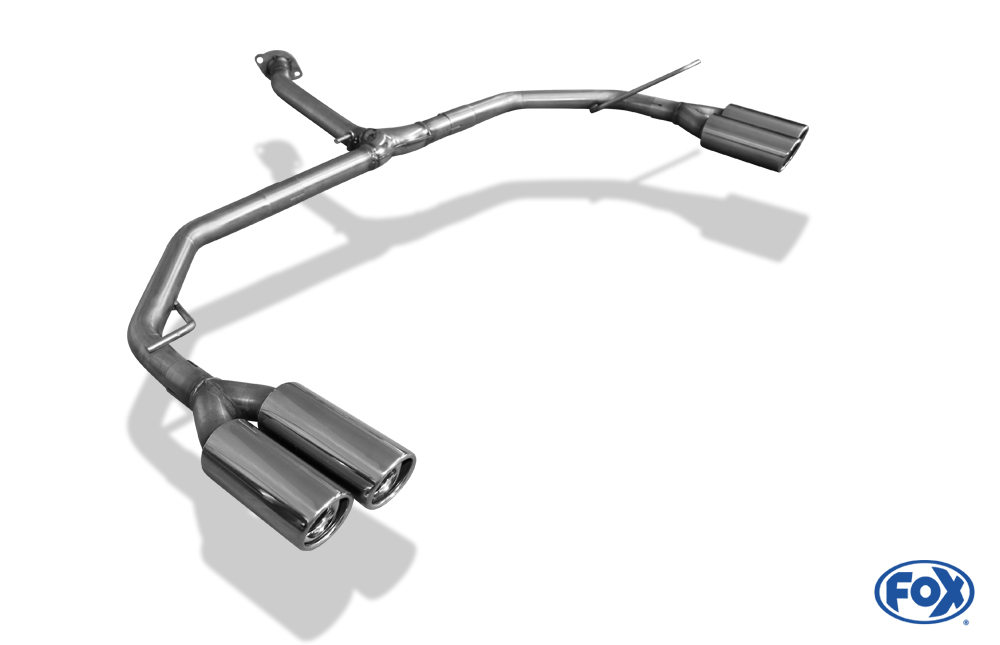 Toyota RAV 4 IV Endrohrsystem rechts/links passend auf FOX-Mittelschalldämpfer - 2x80 Typ 17 rechts/links