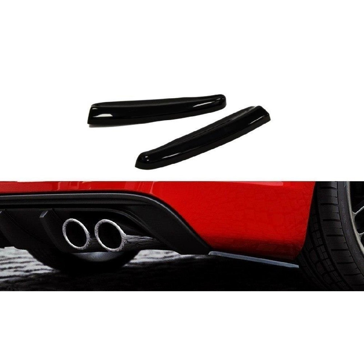 Heck Ansatz Flaps Diffusor für Audi S3 / A3 S-Line 8V Hachback / Sportback schwarz matt Heck Ansatz Flaps Diffusor für Audi S3 / A3 S-Line 8V Hachback / Sportback schwarz matt