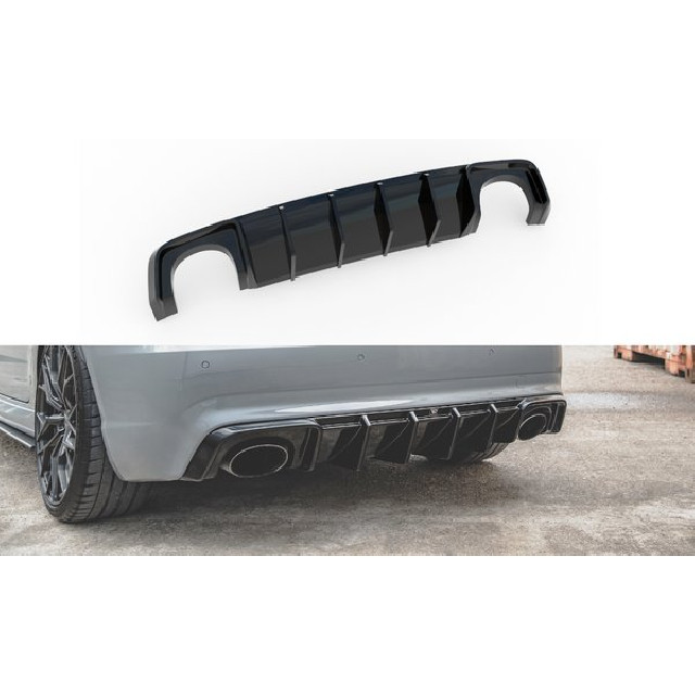 Heck Ansatz Diffusor für Audi RS3 8V Sportback schwarz matt Heck Ansatz Diffusor für Audi RS3 8V Sportback schwarz matt