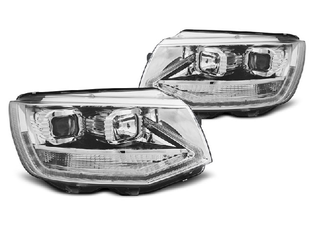 HEADLIGHTS TRUE DRL CHROME fits VW T6 15-19