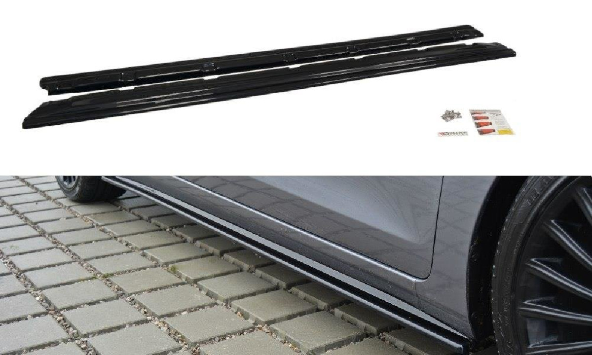 SEITENSCHWELLER DIFFUSOR Hyundai i30 mk.2 Hochglanz Schwarz