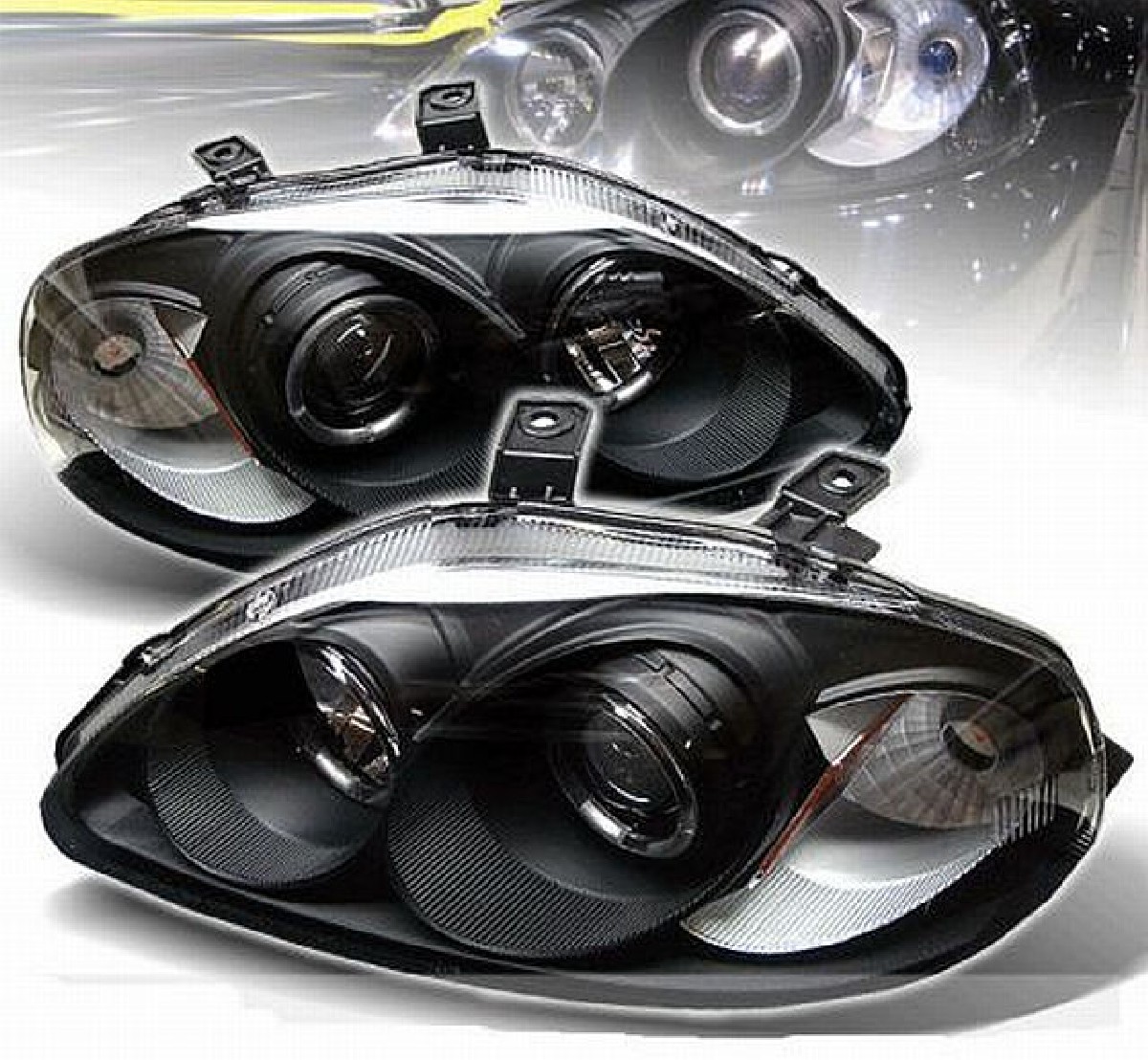 Angel Eyes Scheinwerfer Honda Civic 96-98 Schwarz