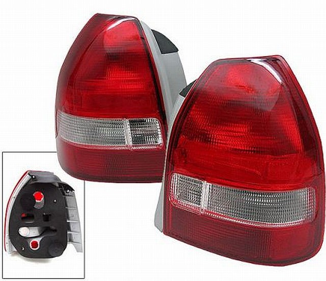 OEM Look Rückleuchten Honda Civic 96-00 3T Rot/Weiß