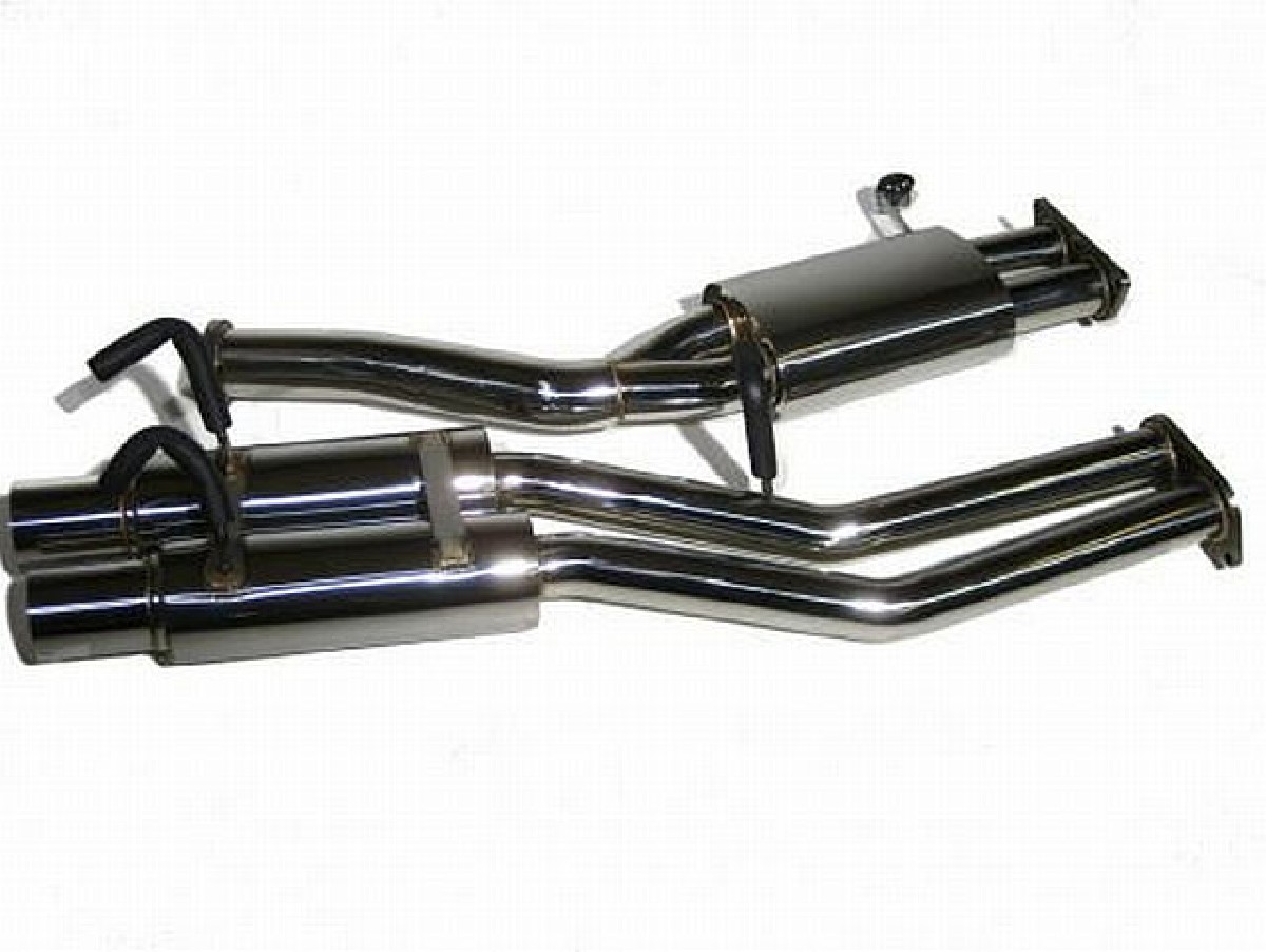 Doppel-Endrohr Catback Auspuffanlage Nissan S13 89-94 CA18/SR20