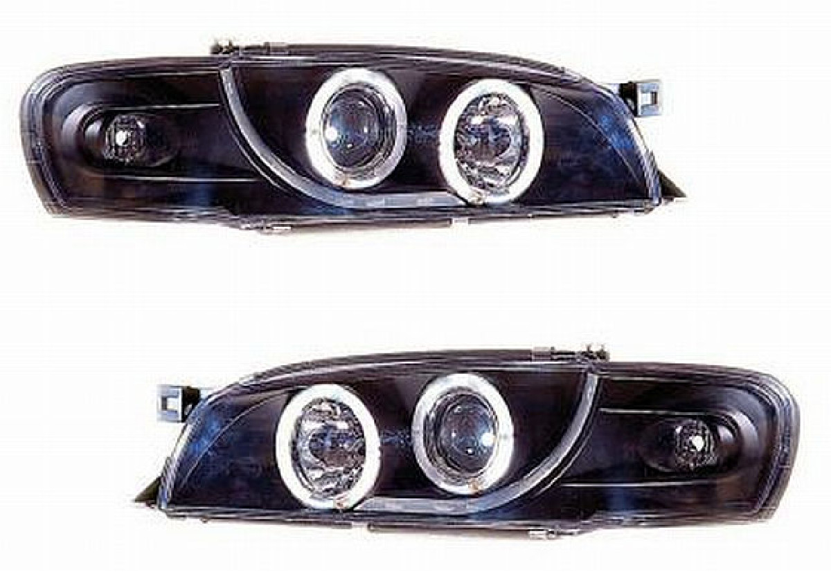 Angel Eyes Scheinwerfer Subaru Impreza GC8 97-01 Schwarz