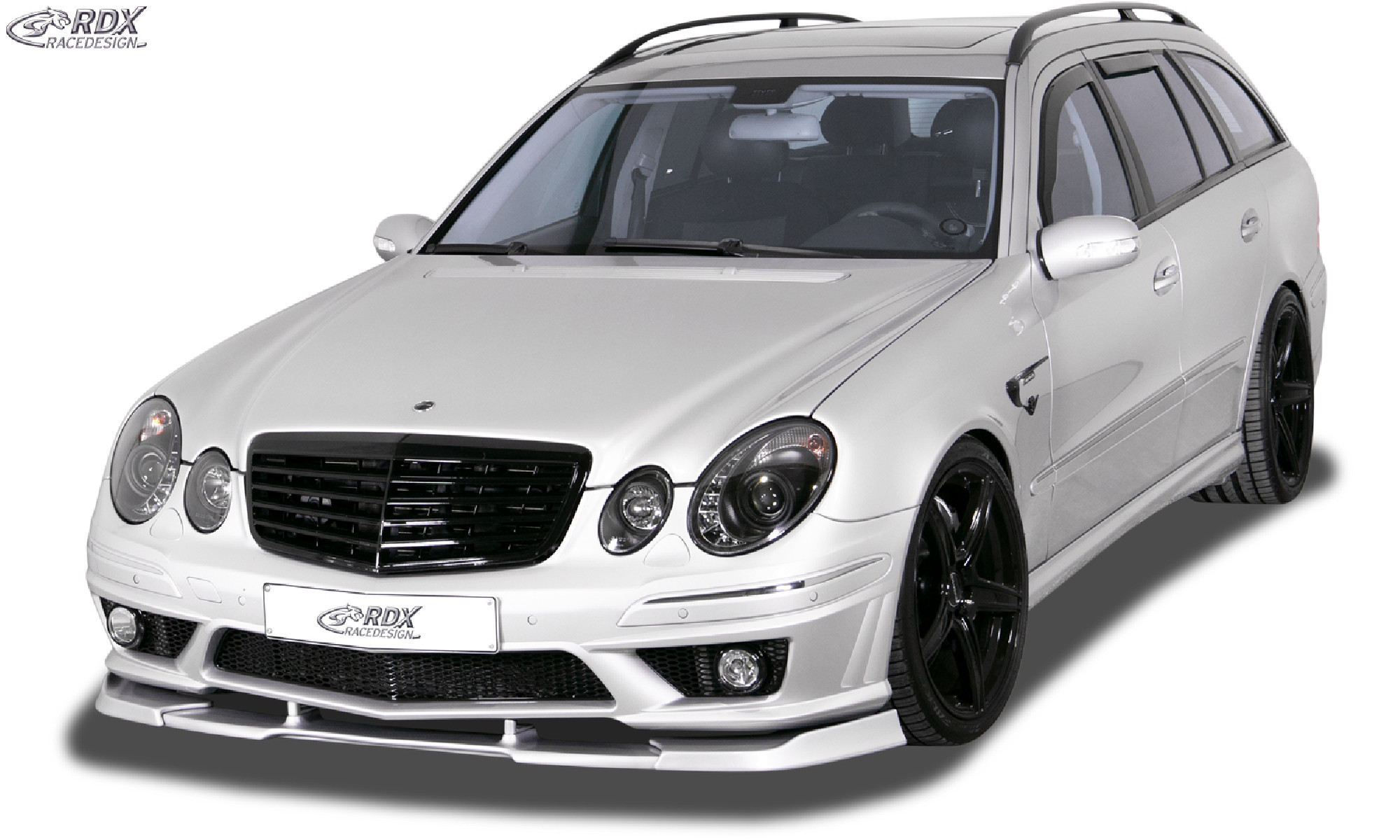 Frontspoiler für MERCEDES E-Klasse W211 AMG 2006-2009 (Passend an AMG bzw. Fahrzeuge mit AMG Frontstoßstange) Frontlippe Front Ansatz Vorne Spoilerlippe