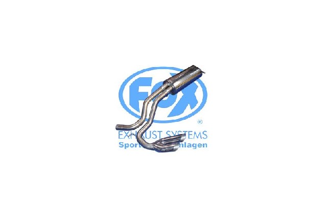 FOX VW Golf IV 3-türig  Endschalldämpfer Side Pipe - 2x70 Typ 10 Ausgang auf Fahrerseite 