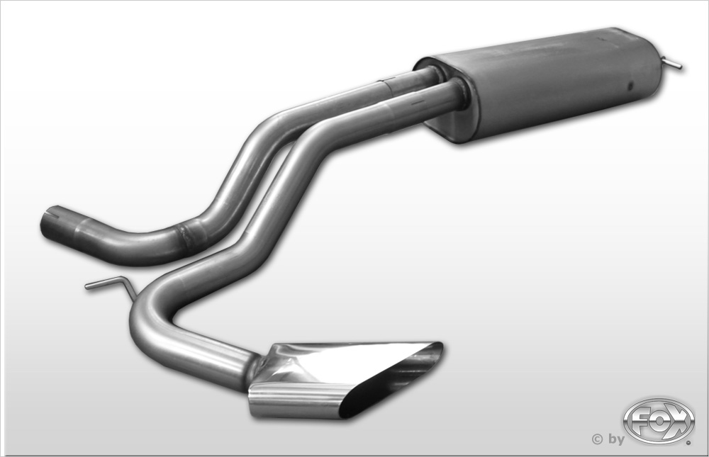 FOX VW Golf IV 3-türig  Endschalldämpfer Side Pipe - 135x50 Typ 50 Ausgang auf Fahrerseite