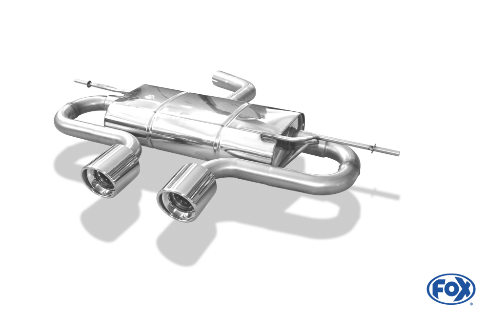 VW Golf V Endschalldämpfer Ausgang mittig R32-Design - 2x100 Typ 17 mittig