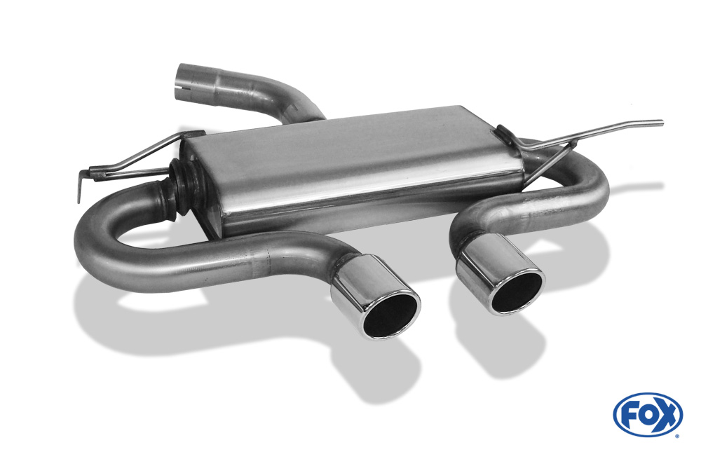 VW Golf VI Endschalldämpfer Ausgang mittig R32-Design - 2x90 Typ 16 mittig