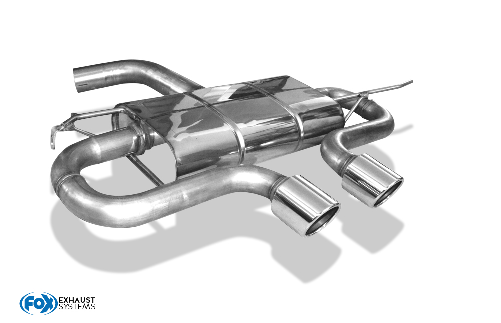FOX VW Golf V GTI/ GTD  Endschalldämpfer Ausgang mittig R32-Design - 2x90 Typ 16 mittig