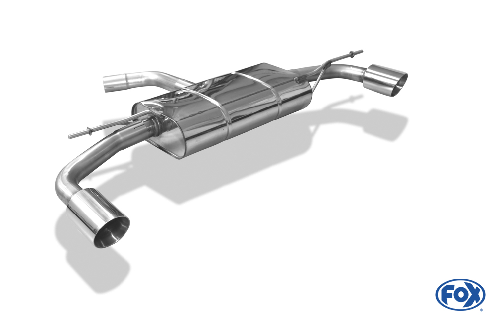 FOX VW Golf VI - GTI-Optik  Endschalldämpfer rechts/links - 1x90 Typ 25 rechts/links  GTI-Optik - Passend an die originale Golf 6 GTI-Stoßstange