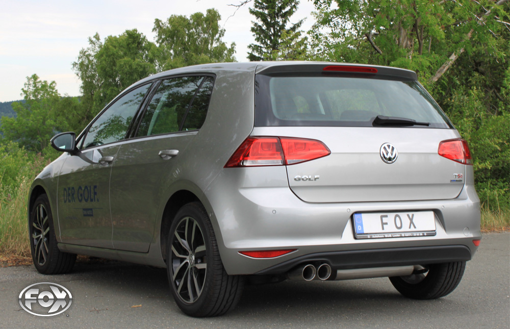 VW Golf VII - mit starrer Hinterachse Endschalldämpfer einseitig - 2x80 Typ 25