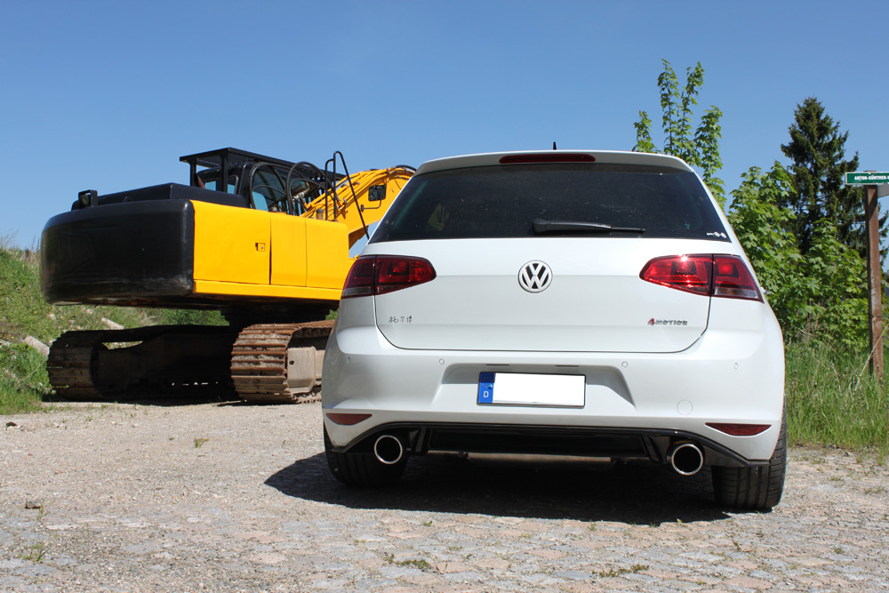 VW Golf VII 4-Motion Endschalldämpfer quer Ausgang rechts/links - 1x100 Typ 16 rechts/links