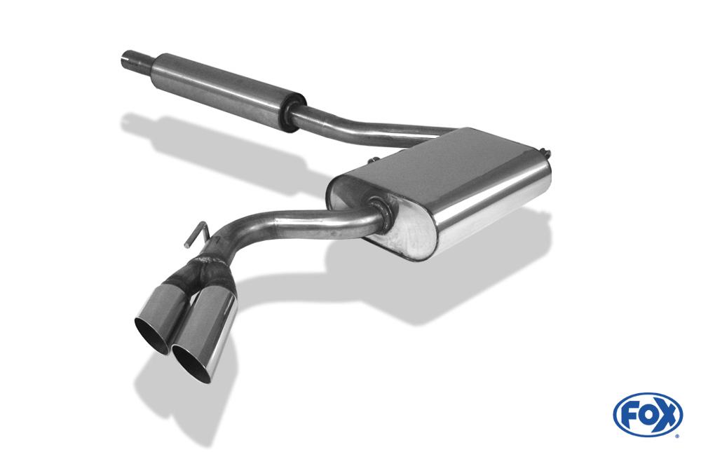 FOX VW Corrado G60  Halbanlage ab Kat Side Pipe - 2x70 Typ 10
