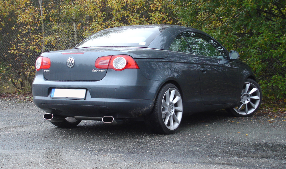 VW Eos  1F Endschalldämpfer Ausgang rechts/links - 160x80 Typ 57 rechts/links