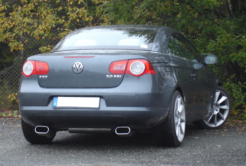 VW EOS - 1F Endschalldämpfer Ausgang rechts/links - 160x80 Typ 57 rechts/links