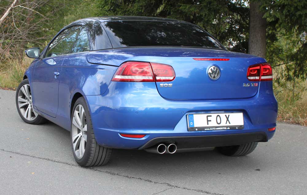 VW Eos 1F - Facelift - 2,0l Endschalldämpfer einseitig - 2x80 Typ 16